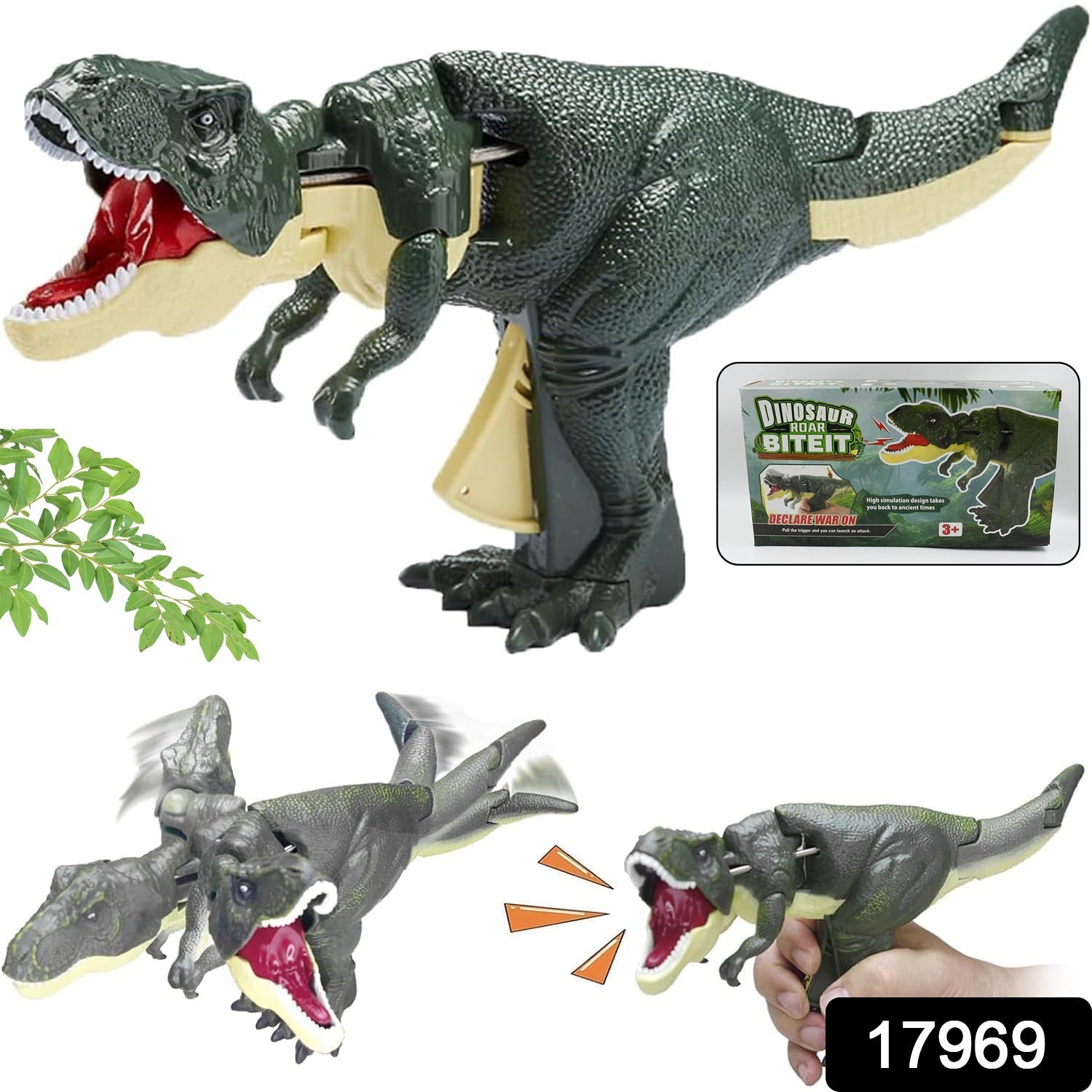 17969 Dinosaur Roaring Toys Trigger, Dinosaurs Toys with Dinosaur Sound Lighting Model Vibrating Head Moving (3 + Years / 1 Pc) 17969 Dinosaur Roaring Toys Trigger, Dinosaurs Toys with Dinosaur Sound Lighting Model Vibrating Head Moving (3 + Years / 1 Pc)